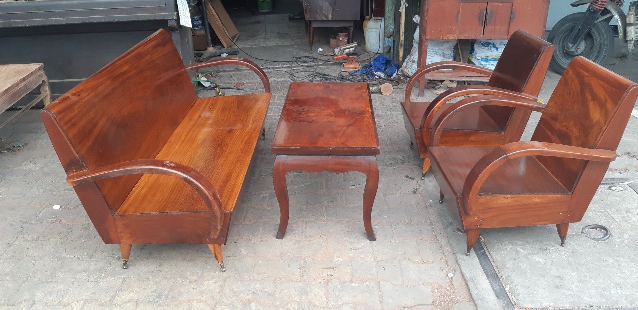 bàn ghế gỗ kiểu xưa 