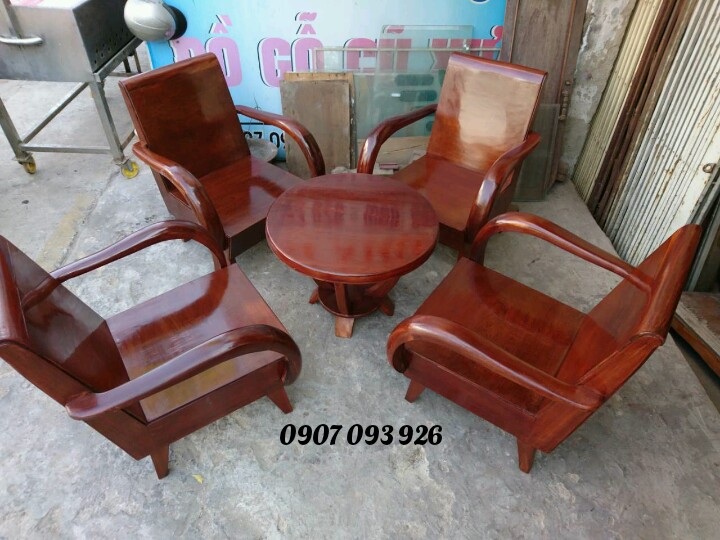 bàn ghế gỗ vintage 