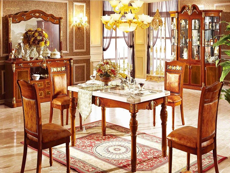 Thiết kế phòng khách mang phong cách xưa với bàn ghế gỗ phòng khách giá bình dân