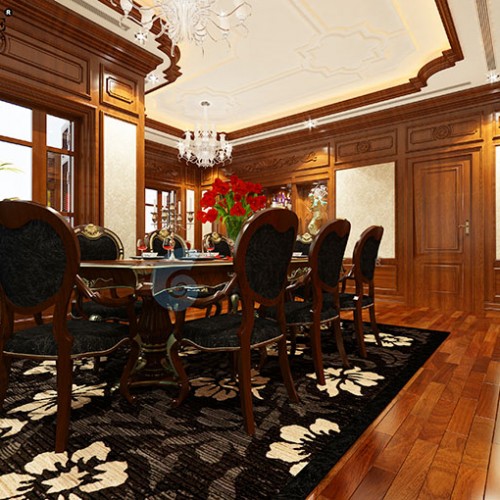Bí quyết chọn thảm đẹp trải dưới bàn ghế gỗ phòng khách giá bình dân